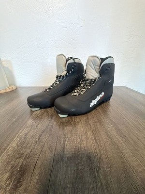 Alpina T-Trek Touring Cross Country Ski Boots Black Size 46 EU