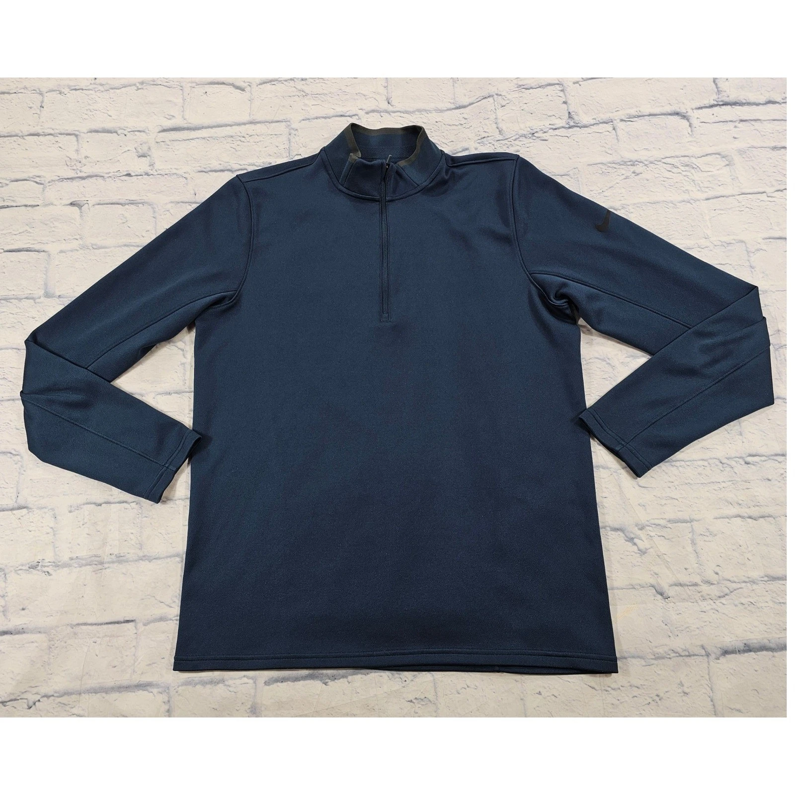 Nike Golf Pullover MEN M Navy Blue Dri-FIT 1/4 Zip 833282-454 Activewear