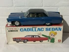 Bandai Kingsize Cadillac Sedan Friction Blue 13” w/box Long Made in Japan