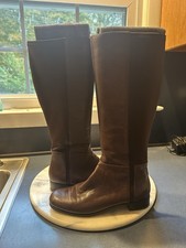 NINE WEST VINTAGE AMERICA Brown Leather Knee-High Selenao Riding Boots Sz 6.5