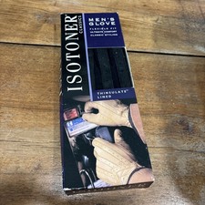 Isotoner Flex Gloves Black Thinsulate Lined Large New Open Box Classic