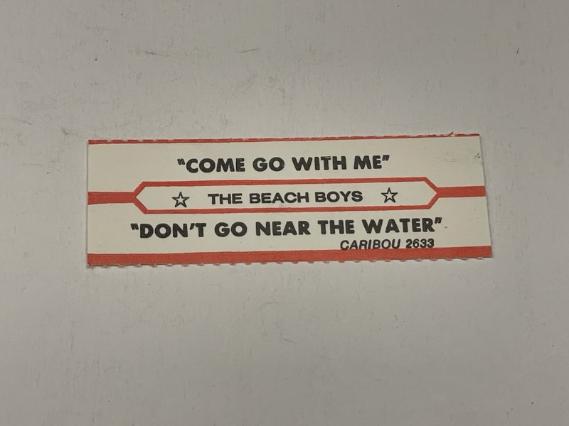 Jukebox Title Strip Beach Boys Come Go With Me Don’t Go Near The Water