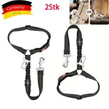 2 Stk Verstellbar Hund Sicherheitsgurt Hundegeschirr Auto Kfz Sitz Sicherheit DE