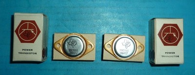 Texas Instruments 2N457 Germanium PNP Transistors 2pcs. Gold Plated NOS/NIB-