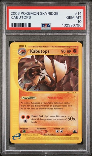 Kabutops graded PSA 10 for sale on eBay