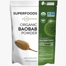 MRM Nutrition Organic Baobab Powder  8.5 Ounce Pack of 1 , No Color