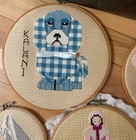 Vtg 5 Pc Finished Framed Needlework Cross Stitch Framed Wall Art Handmade Decor — photo 2