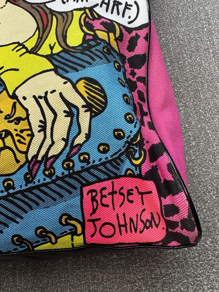 Bolso de Mano Betsey Johnson Cartera Hombro de Mano Rosa “The Bull Dog” Y2K De Colección Foto 3 de 4