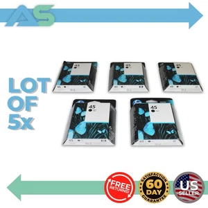 Lot of 5 Genuine OEM Expired HP 45 OfficeJet Pro Black Ink Cartridge | 51645A