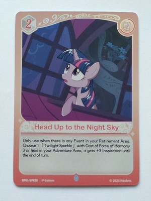 BP01-SPR20 - Head Up to the Night Sky - 1st Edition - TCG - English - MLP