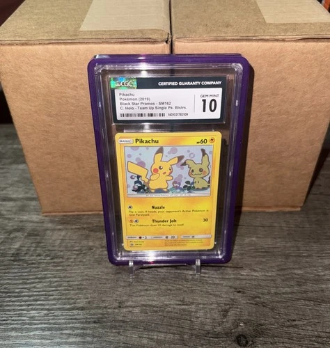 Pokemon Pikachu Team Up Blister Pk. Cosmos Holo Promo SM162 CGC 10