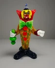 🔴 GORGEOUS COLORFUL MURANO ART GLASS CLOWN  9”  🟢
