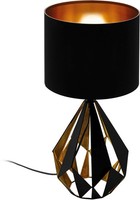 Schwarz Kupferrot Moderne Tischlampe Nachtlampe 1X60W/E27 25X51 [Cm]