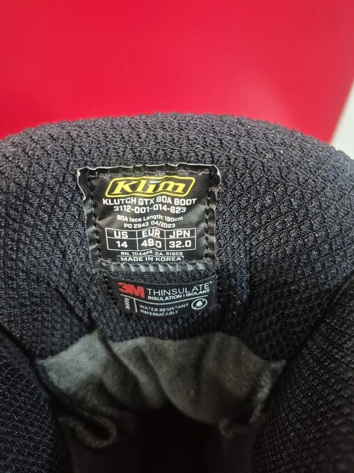 Bota Klim Klutch GTX Boa Talla 14 Negra Foto 4 de 4