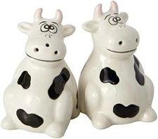 DII Design Imports Ceramic Salt & Pepper Shakers (Cows)