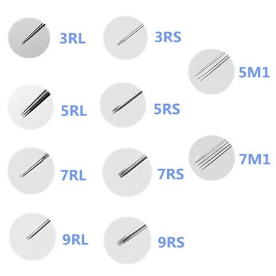 50PCS Tattoo Needles Set Sterile Disposable Assorted RL RS M1 Liners Magnum Gun