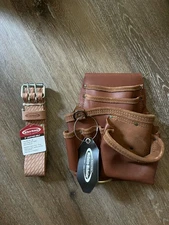 McGuire Nicholas Leather Tool And Nail Pouch And 2" Tool Belt