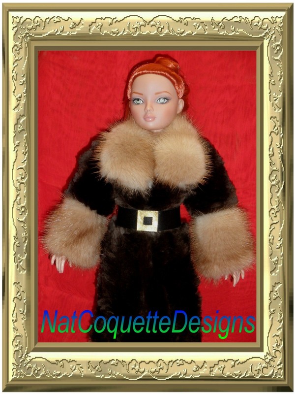 ~*~BEAUTIFUL MINK FUR COAT FOR MARILYN MONROE,ELLOWYNE WILDE DOLLS~*~