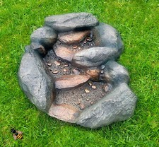 Pond Water Course Stream Pebble Rock Stone Looking Waterfall Garden Feature WYRE