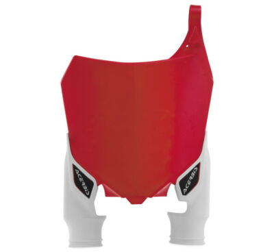 #ad Acerbis Raptor Front Number Plates Red White Honda CRF 250R CRF 450R NEW Italy $34.99