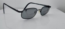 Vintage Mossino Eiden 14S Black Oval Metal Sunglasses Hong Kong FRAMES ONLY