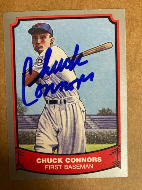 Chuck Connors Cubs Dodgers Boldly Signed 1988 Pacific Card With COA EBay