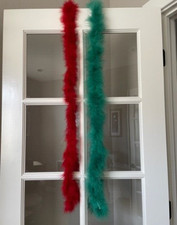 Set of Feather Boas - Red and Green