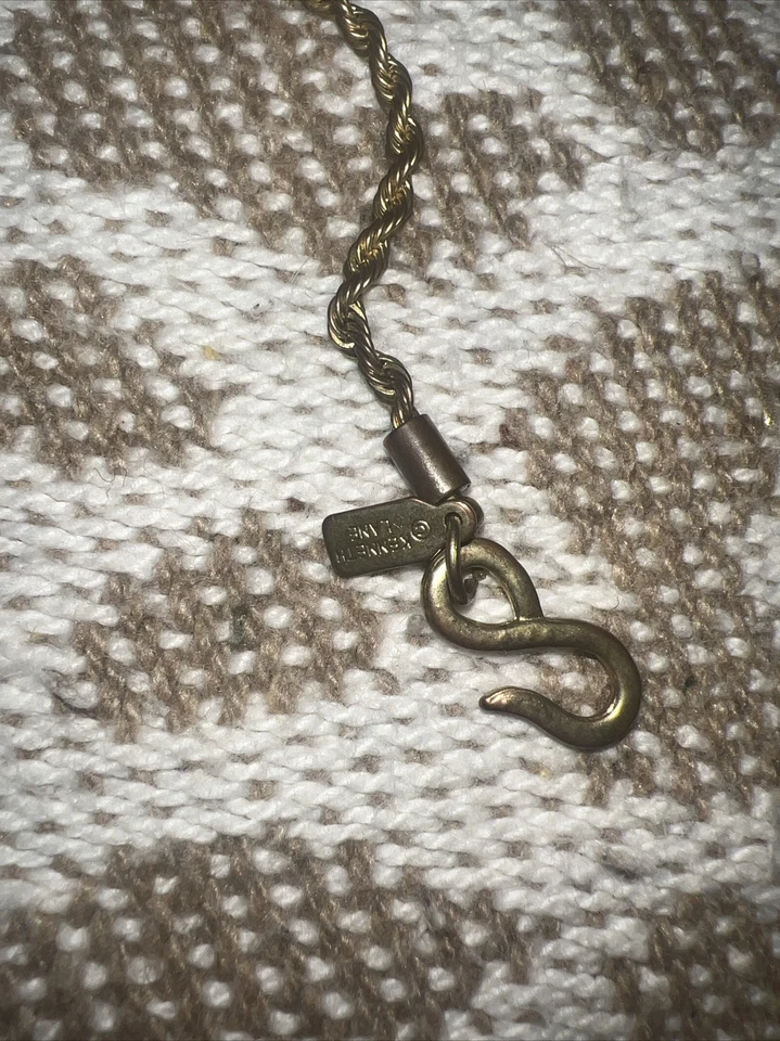 Vintage  KJL signed AZTEC  WARRIOR  WITH Kenneth Lane Gold 30” CHAIN - Image 3 of 4