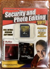 4GB SD card w/ Security  Photo Editing Suite