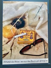 FINAS die Feine Zigarette 60s retro Original 1965 Vintage Advert Werbung Reklame