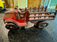 A C Williams Cast Iron Stake Truck Circa 1930s