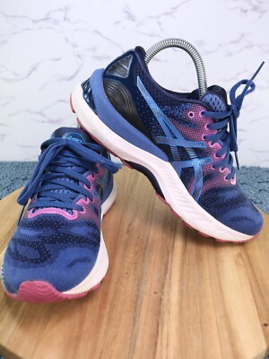 ASICS Gel Nimbus 23 Digital Aqua Plum (Navy/Pink) US Sz 7running walking shoe !