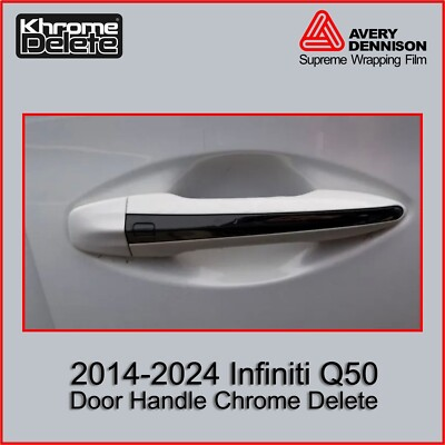 #ad Chrome Delete fitting Infiniti Q50 Sedan Door Handles 6 pcs Glossy Black $11.95