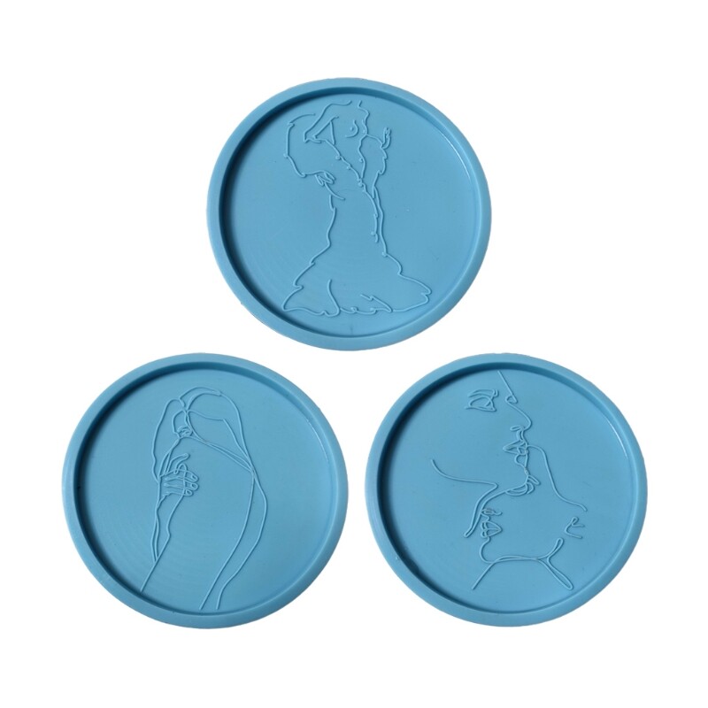 Crystal Human Body Coaster Mold for Epoxy Resin Casting DIY Craft