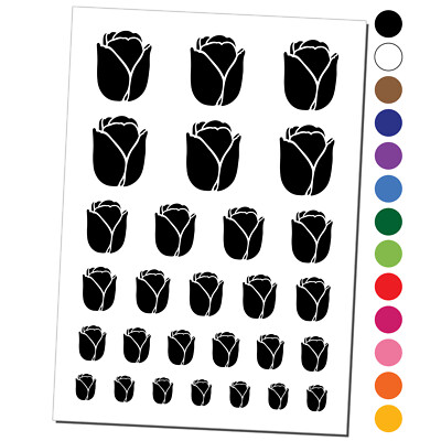 Tulip Flower Temporary Tattoo Water Resistant Fake Body Art Set Collection