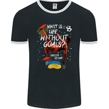 Life Without Goal Football Quote Funny Mens Ringer T-Shirt FotL