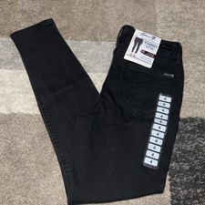 Seven7 Tummyless Jean Black Distressed Knees Women's Sz 4 NWT MSRP 69