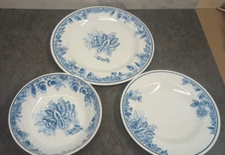 Lechoo Melamine Dinnerware Set 12 Vintage Blue White Dinner & Salad Plates Soup