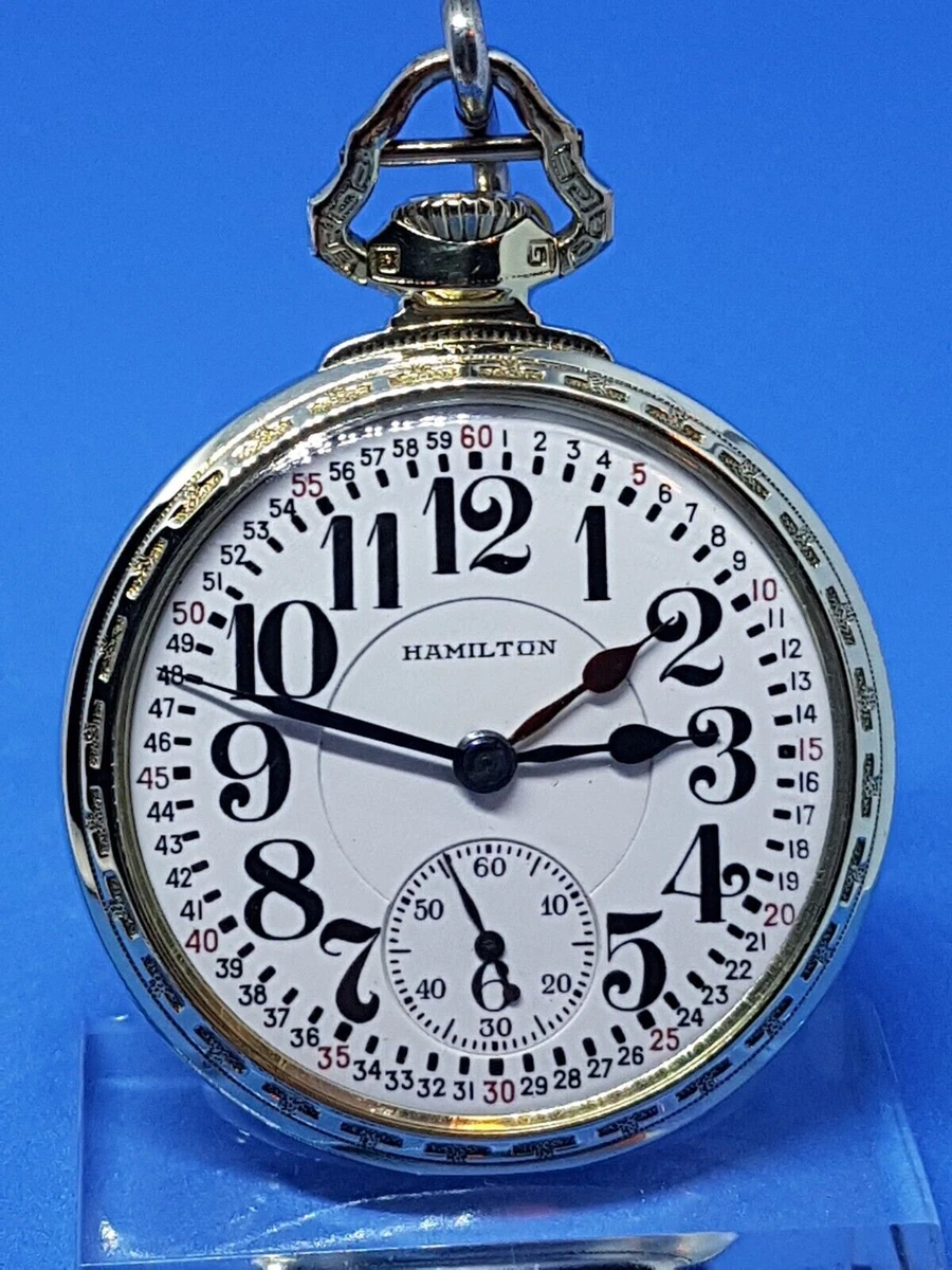 HAMILTON POCKET WATCH RAILROAD GRADE 992E DUAL TIME 16S