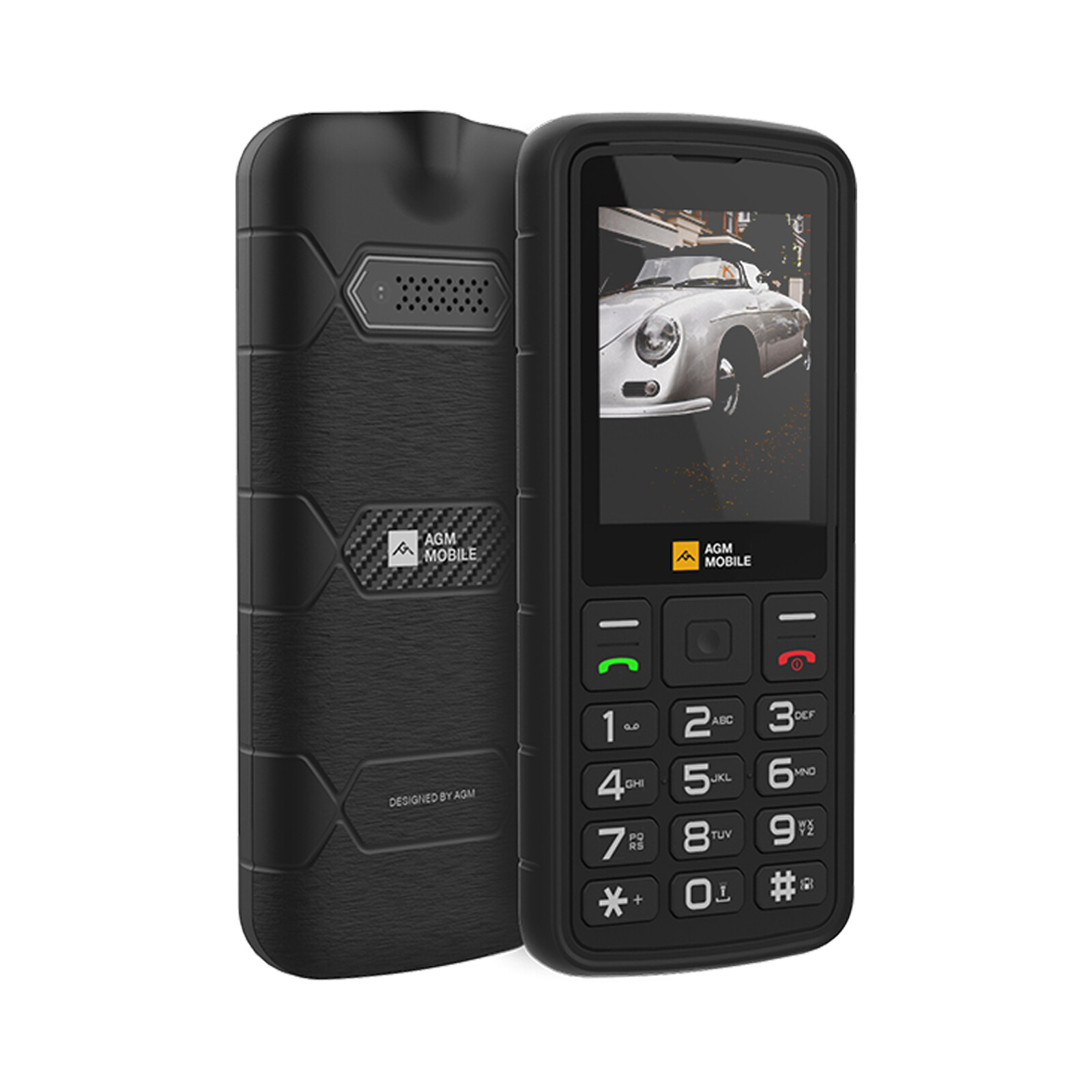 AGM M9 4G Rugged Basic Cell Phone FM Torch 1000mAh 2SIM IP68/IP69K Waterproof