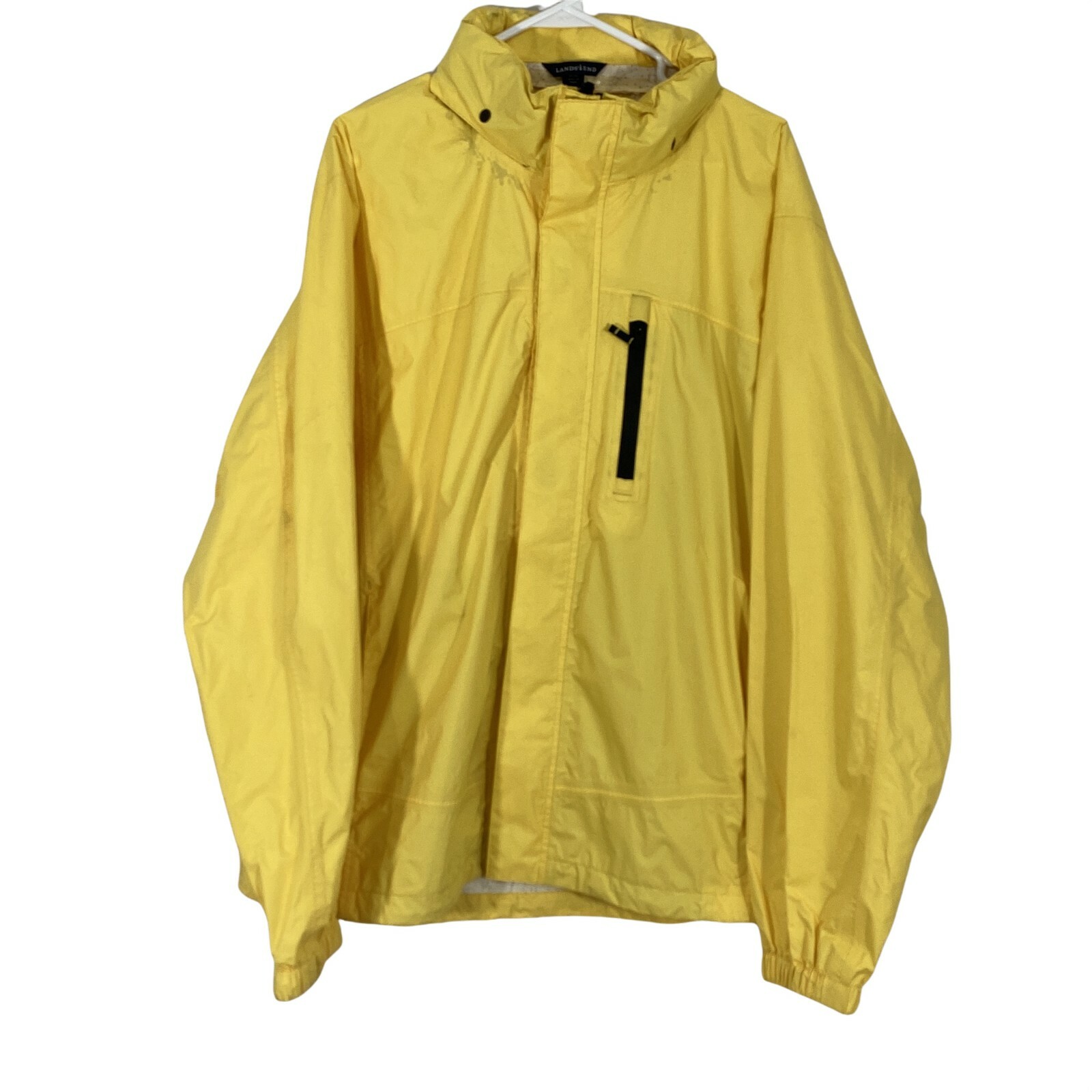 Full Zip Pockets Rain Jacket Size 