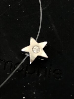 Floating Illusion Sterling Silver Star CZ' Pendant - 16'' Invisible Necklace