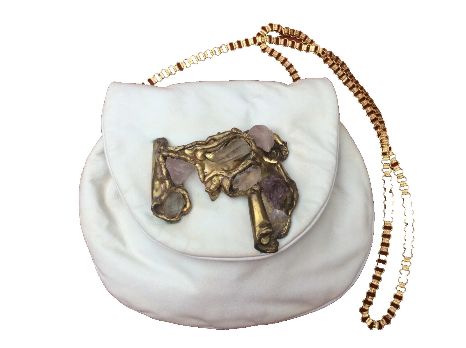 White 1980s Vintage Bags, Handbags & Cases