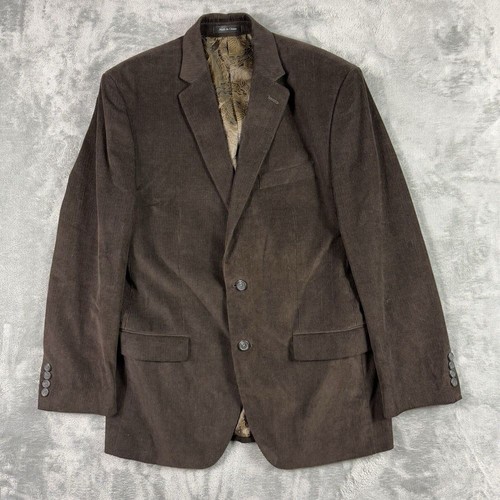 Chaps Blazer Herren Gr. 48R Dunkelbraun Cord Baumwolle Klassisch Jacke Sport Mantel