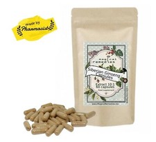 Siberian Ginseng Capsules 500mg High Potency 10:1 Natural Extract 30% Ginsenosid