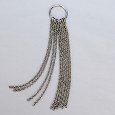 Collana con ciondolo a rete in argento sterling modernista danese Hans Hansen