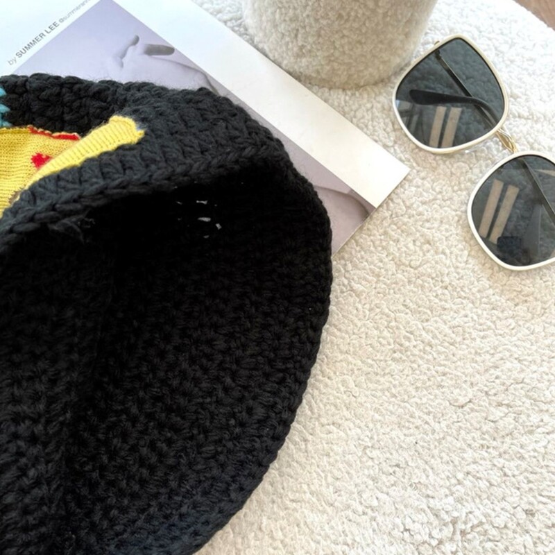 Casual Knitted Hat Personality Flower Pot Hat Fisherman Hat Bucket Hat