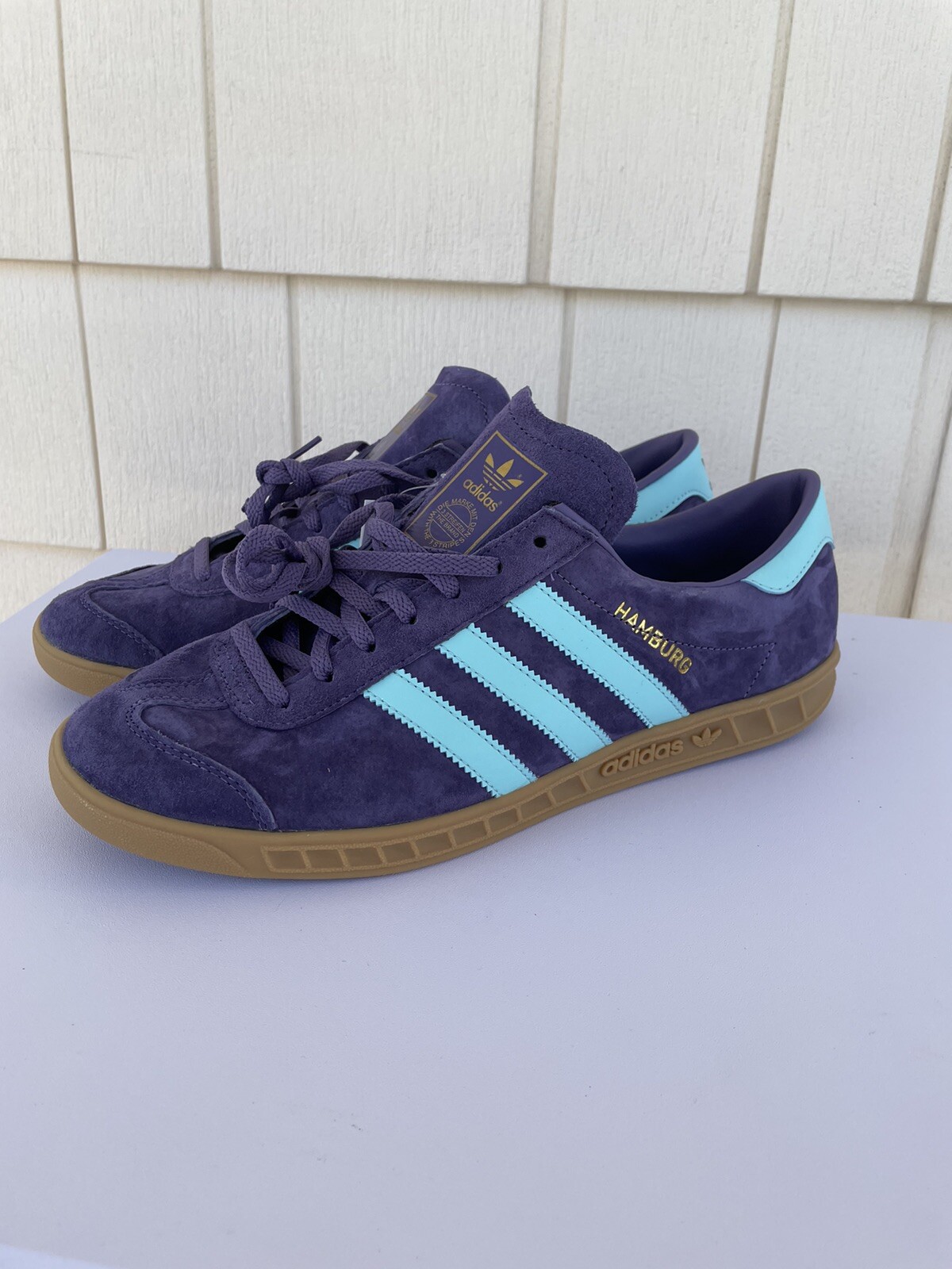 店長大暴走 クリアランスsale Adidas 海外限定 Hamburg Purple Aqua Gum スニーカー 紫 大人気 Grupovegadiaz Com