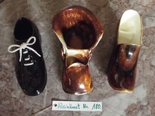 Kleinkunst Nr. 180, Schaufensterdekoration Schuhgeschäft, Schuhe,Keramik 3 Stück