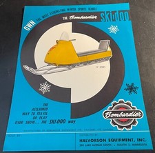 RARE VINTAGE 1963 SKI-DOO SNOWMOBILE SALES BROCHURE 4 PAGES VERY NICE T94